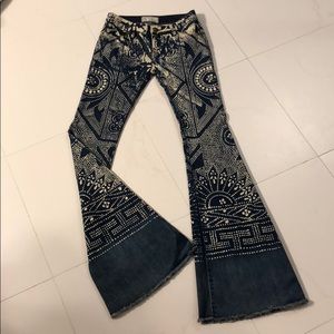 Free People tie dyed jeans